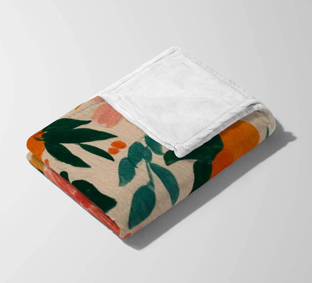 Botanical Abstract Oranges and Blossoms coperta in pile da Gypsy Galleria