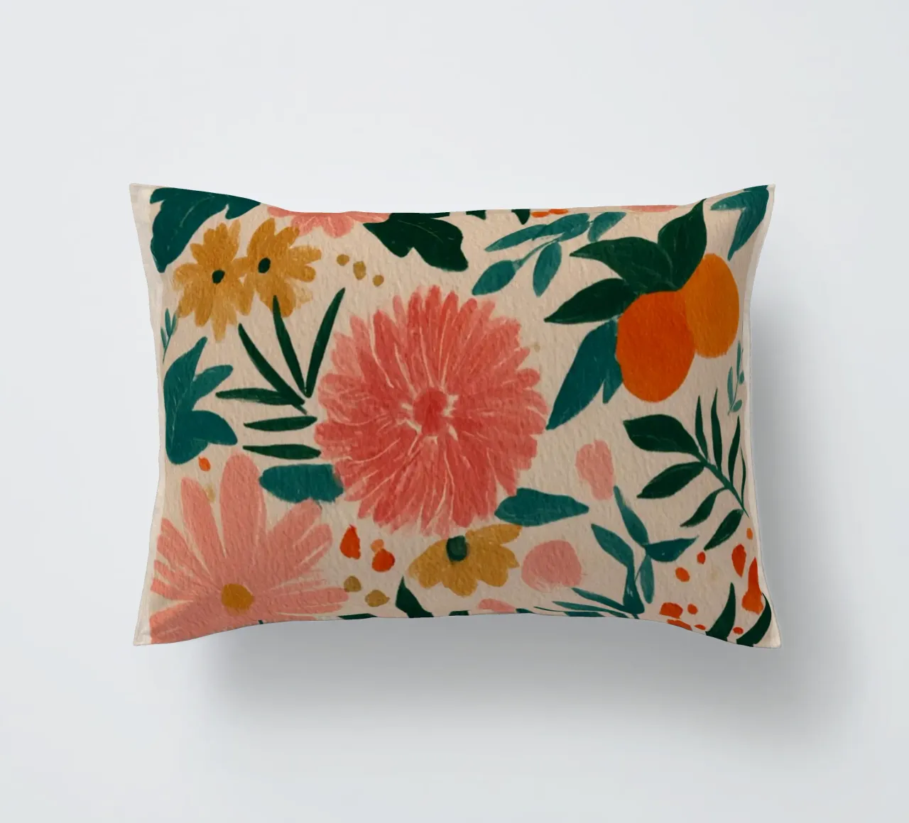 Botanical Abstract Oranges and Blossoms cuscino da Gypsy Galleria