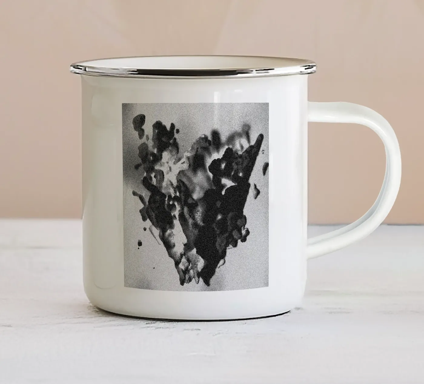 Solid Smoke enamel mug by Khyati Trehan