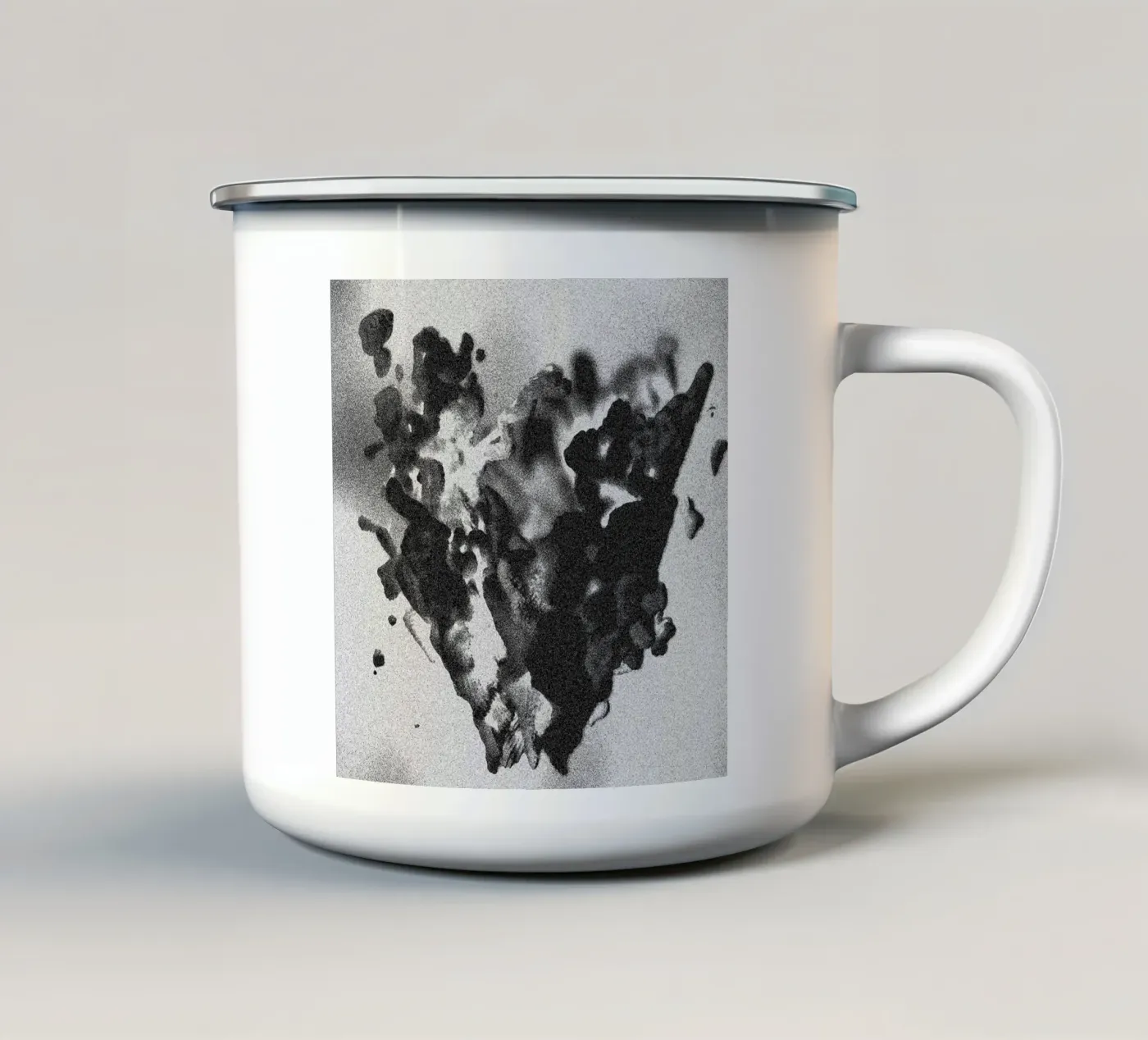 Solid Smoke enamel mug by Khyati Trehan