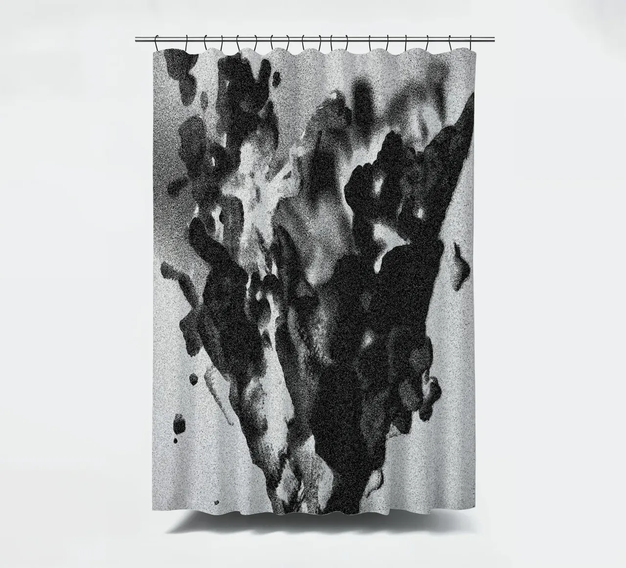 Solid Smoke shower curtain by Khyati Trehan