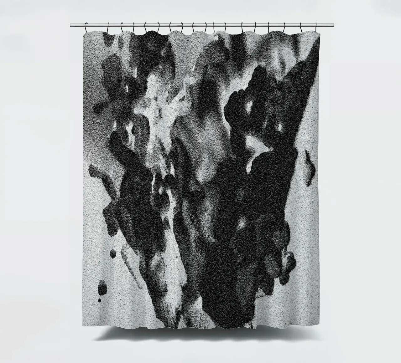 Solid Smoke shower curtain by Khyati Trehan