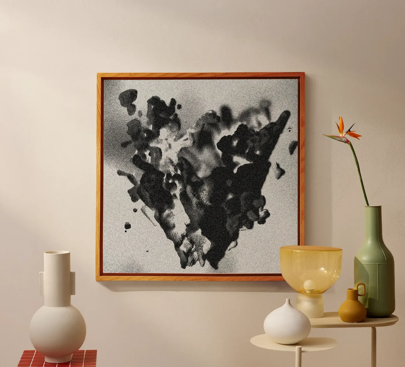 Solid Smoke acryl van Khyati Trehan