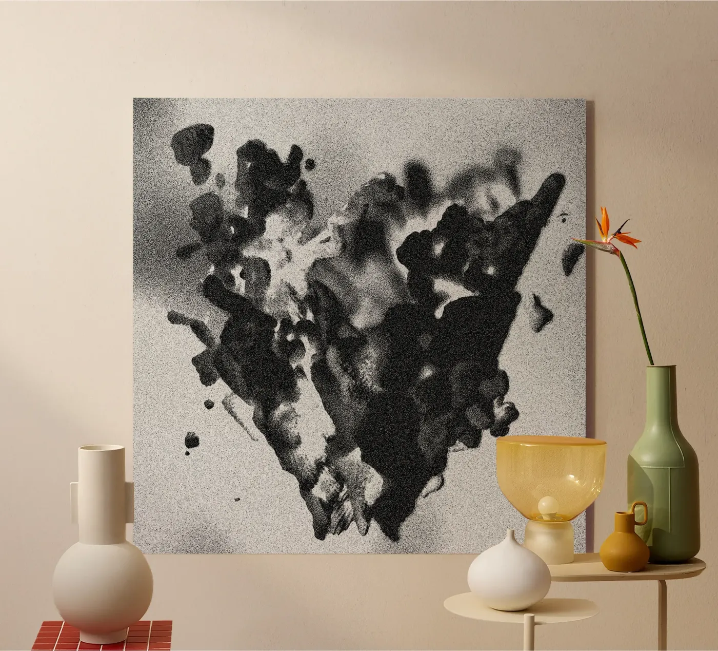 Solid Smoke acryl van Khyati Trehan