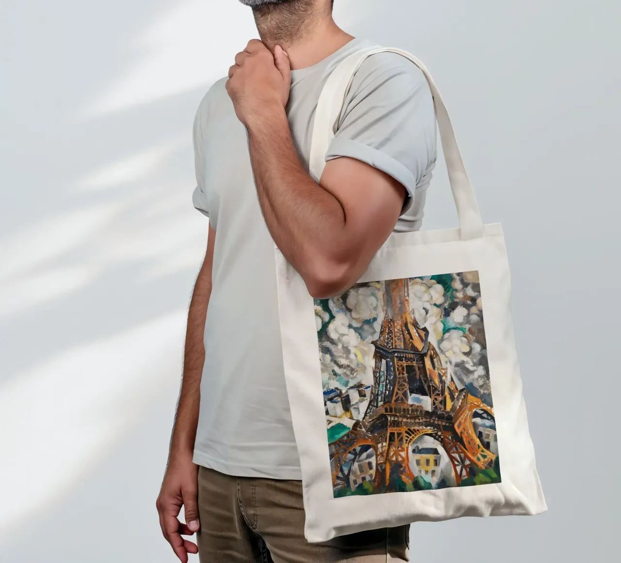 La Torre Eiffel di Robert Delaunay borsa in juta da Venus Art