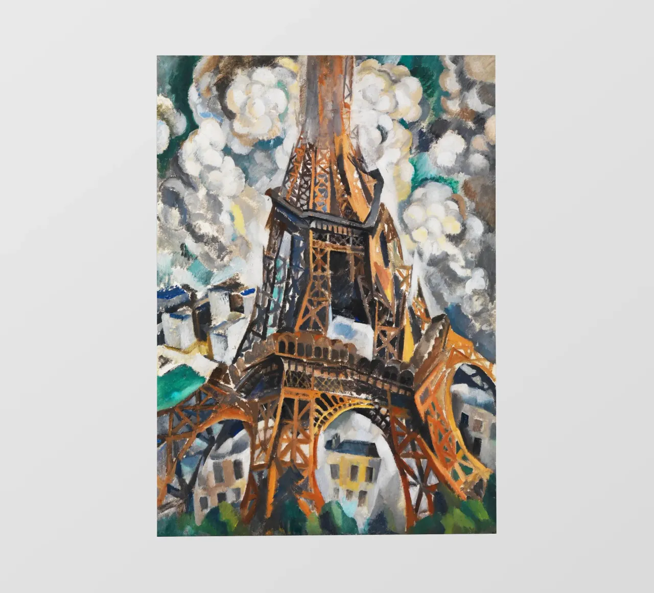 La Torre Eiffel di Robert Delaunay telo in pvc da Venus Art