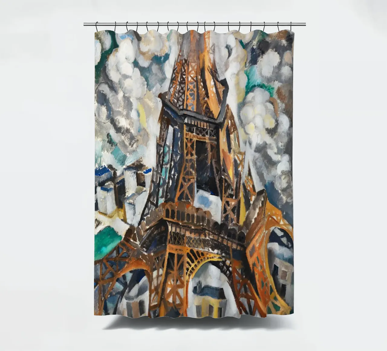 La Torre Eiffel di Robert Delaunay tenda da doccia da Venus Art