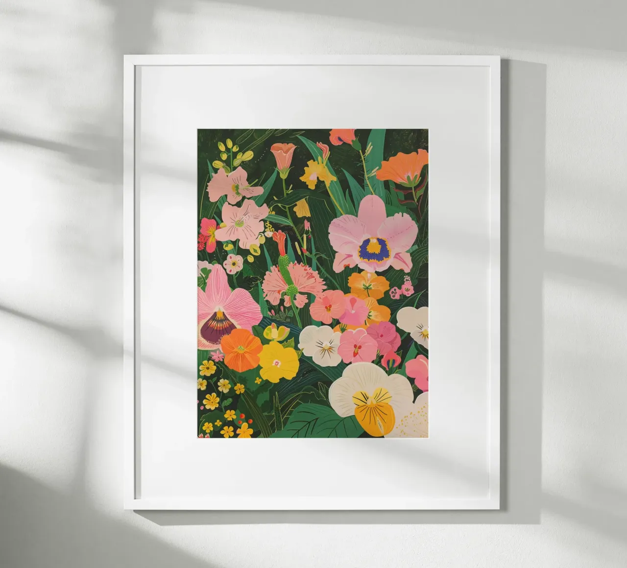 Retro Floral Art poster con telaio in alluminio da Gypsy Galleria