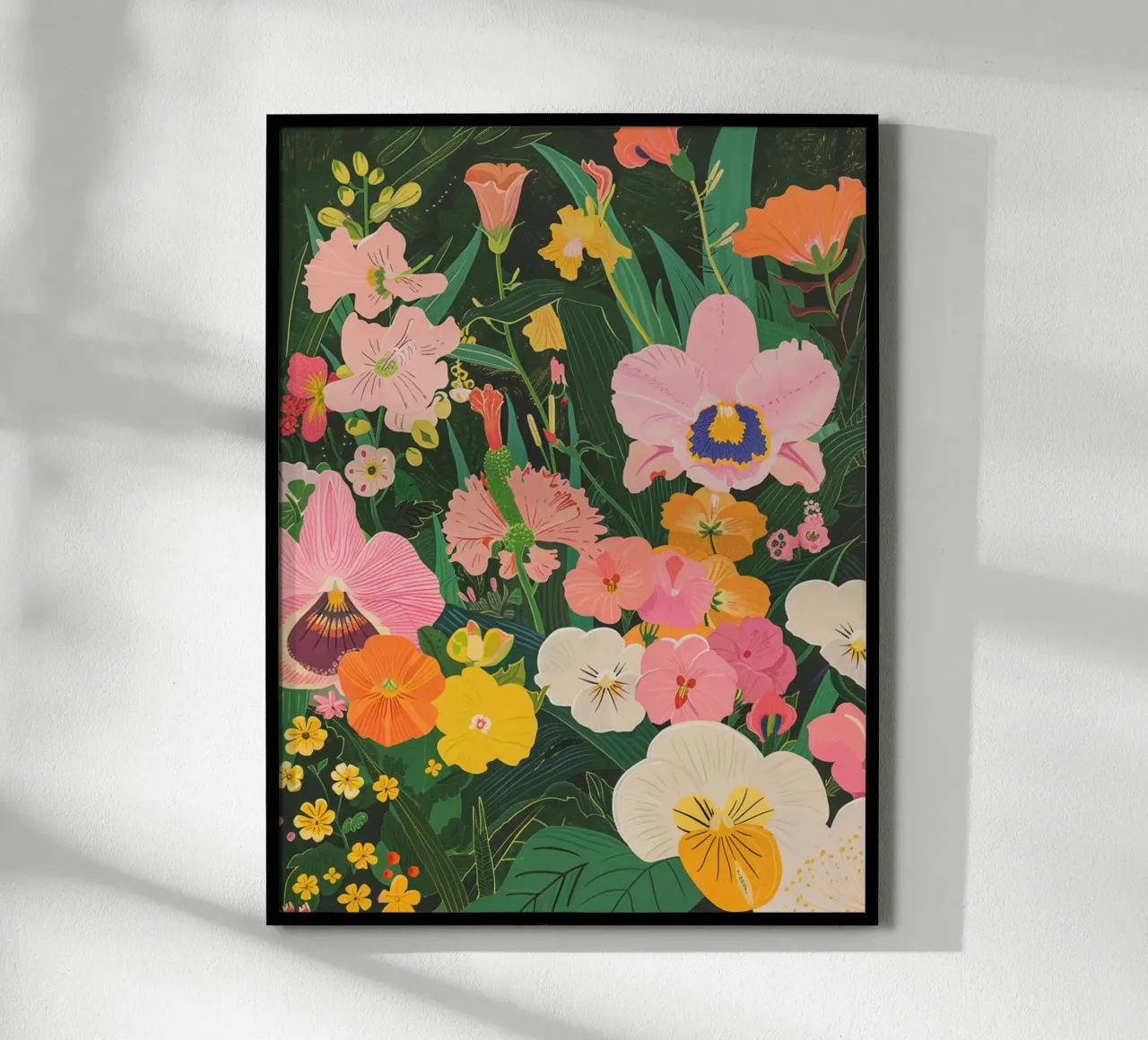 Retro Floral Art poster con telaio in alluminio da Gypsy Galleria