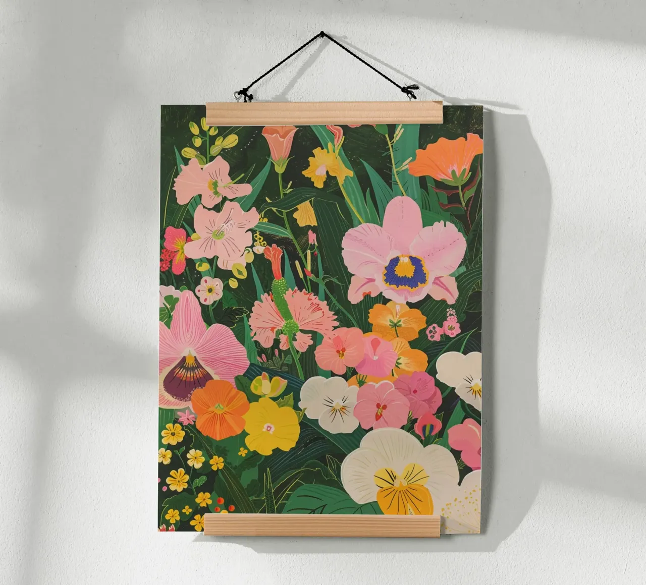 Retro Floral Art poster con telaio in alluminio da Gypsy Galleria