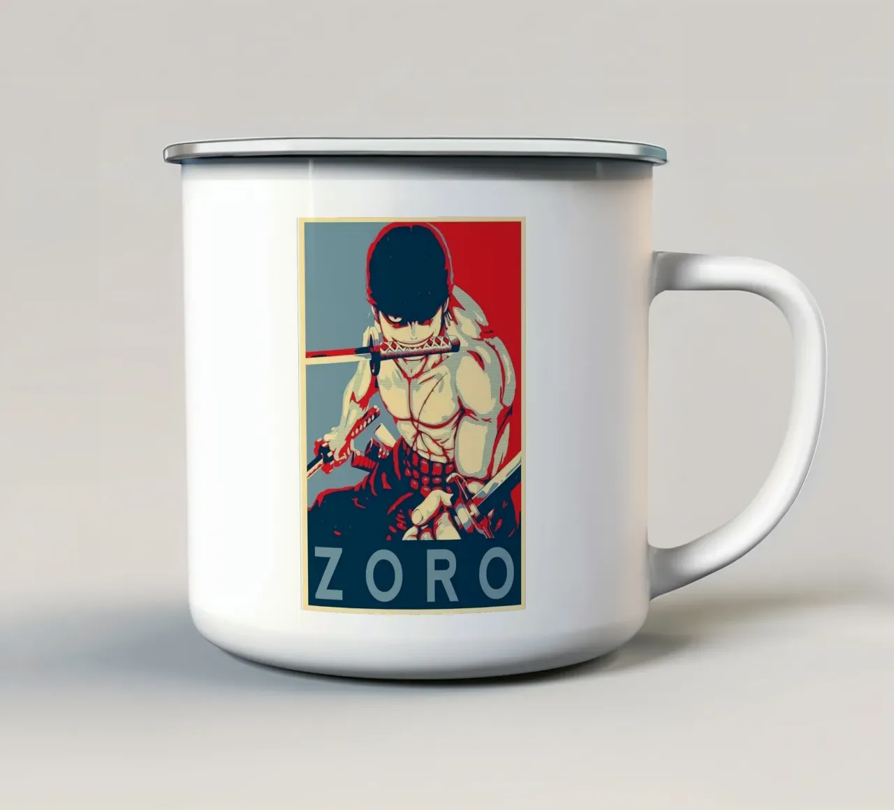 Zoro tazza in smalto da Waylons Studio