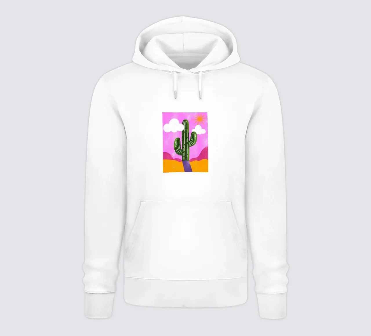 Cactus e sole Retro Pop felpa con cappuccio da THE LATEST SHOP