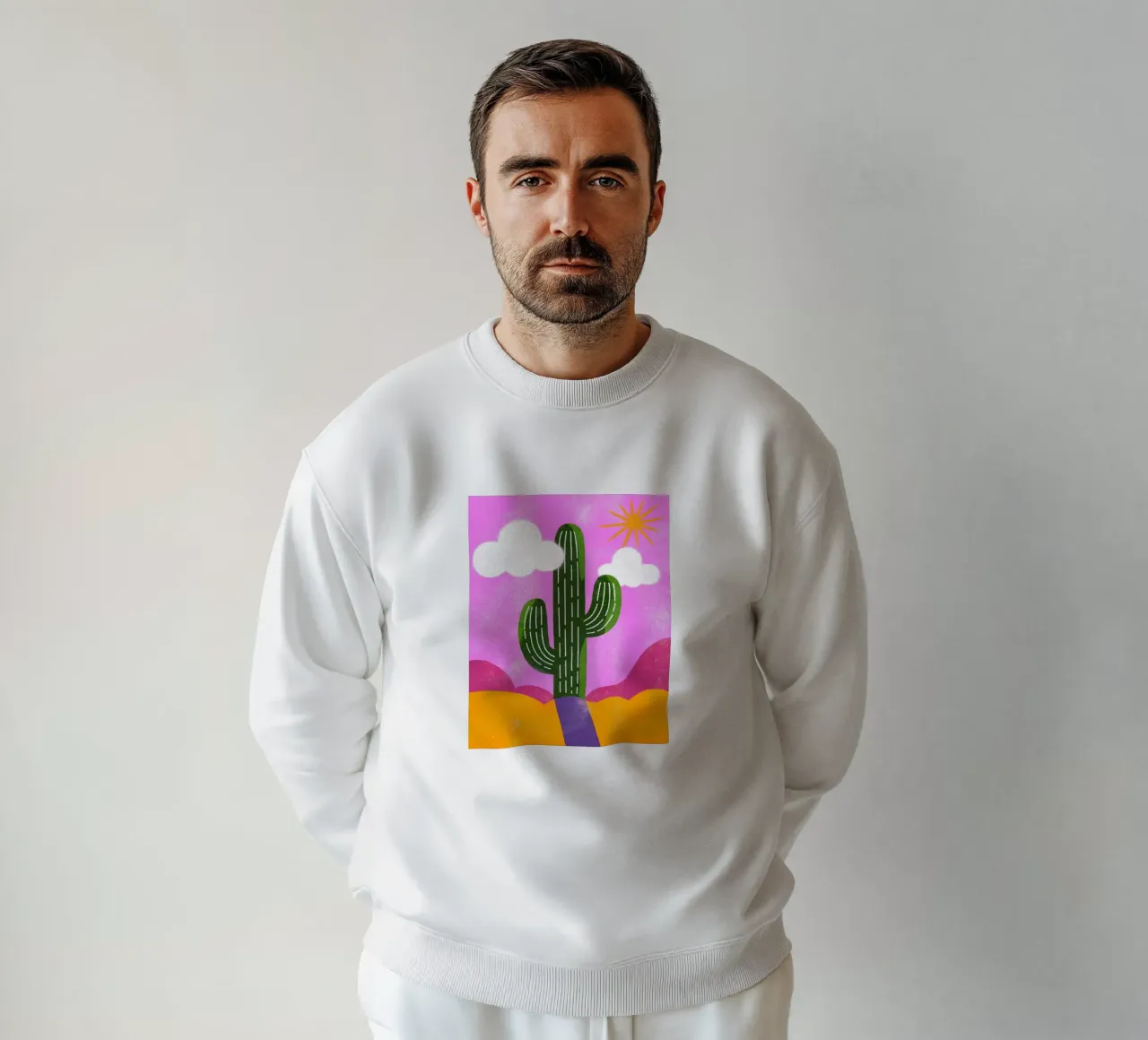 Cactus e sole Retro Pop felpa da THE LATEST SHOP