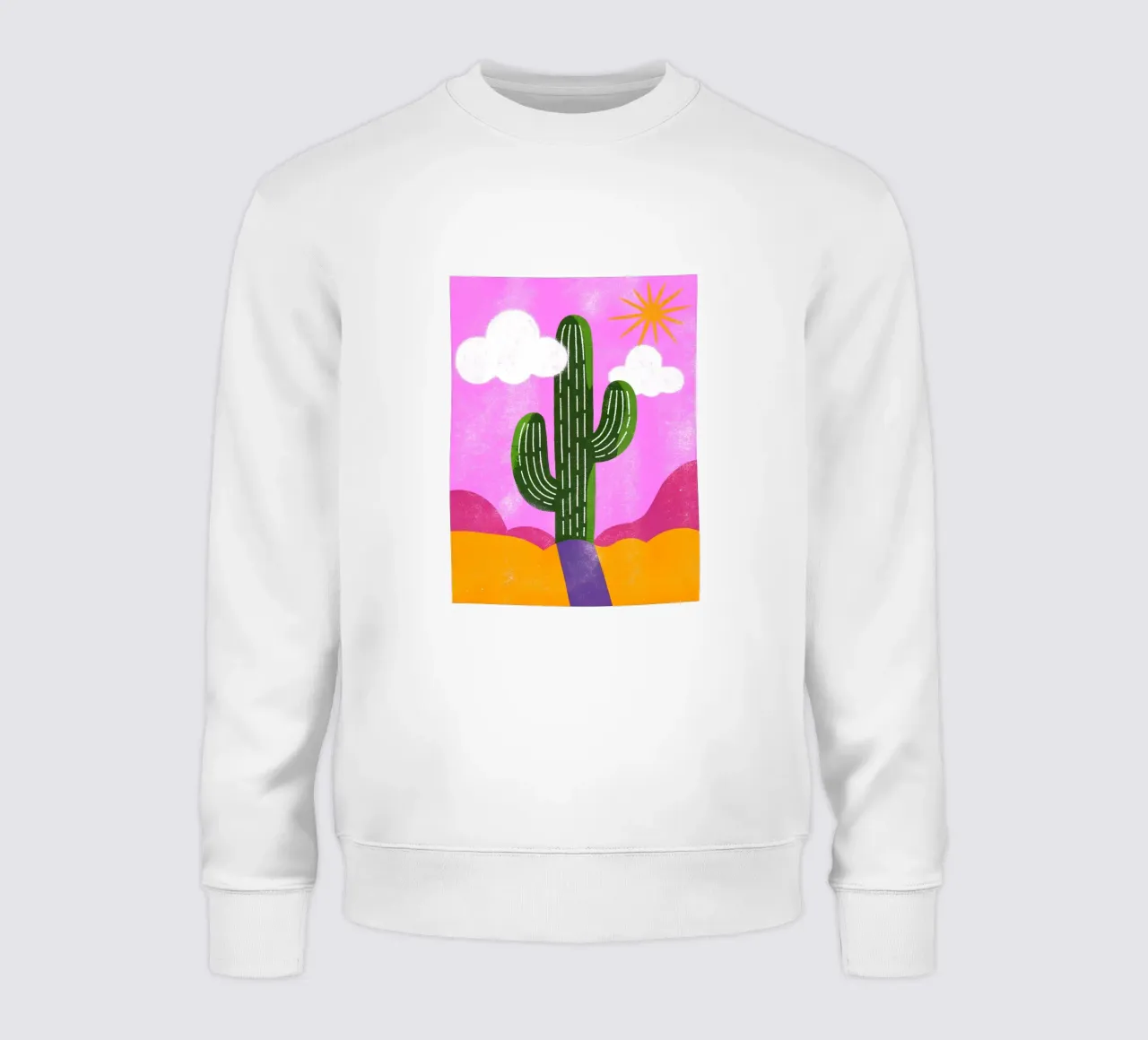 Cactus e sole Retro Pop felpa da THE LATEST SHOP