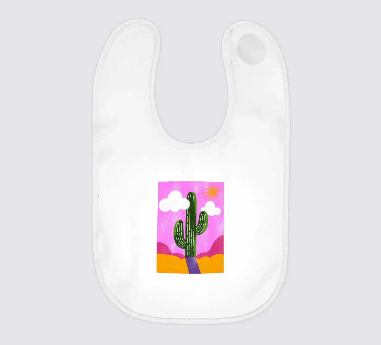 Cactus e sole Retro Pop bavaglino da THE LATEST SHOP