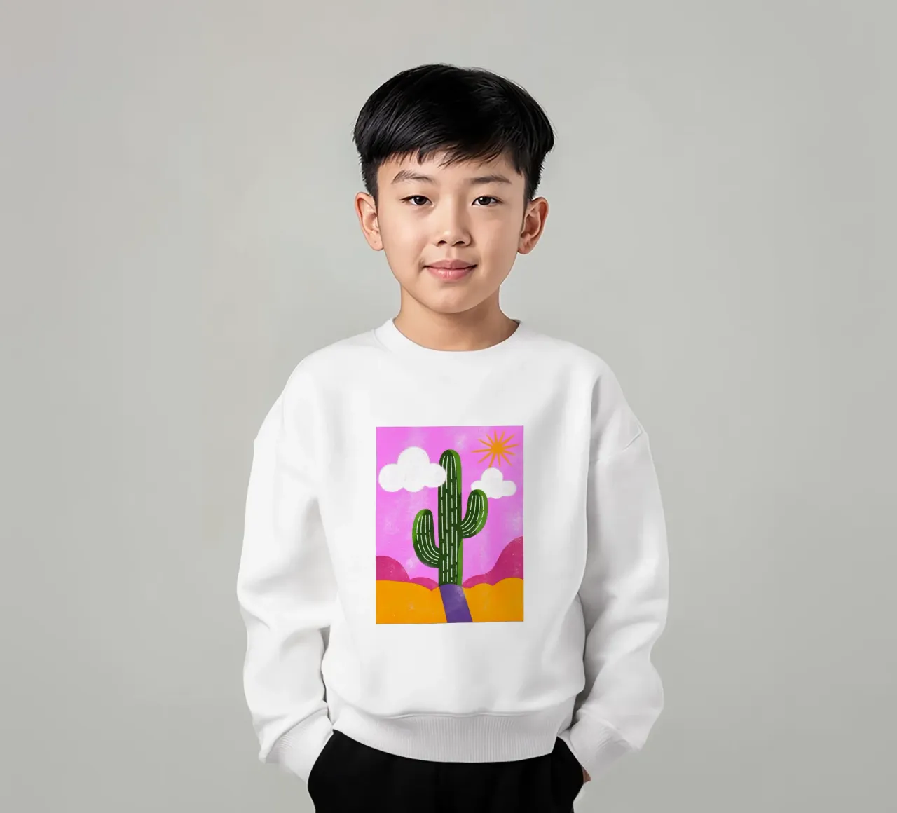 Cactus e sole Retro Pop felpa bambino da THE LATEST SHOP