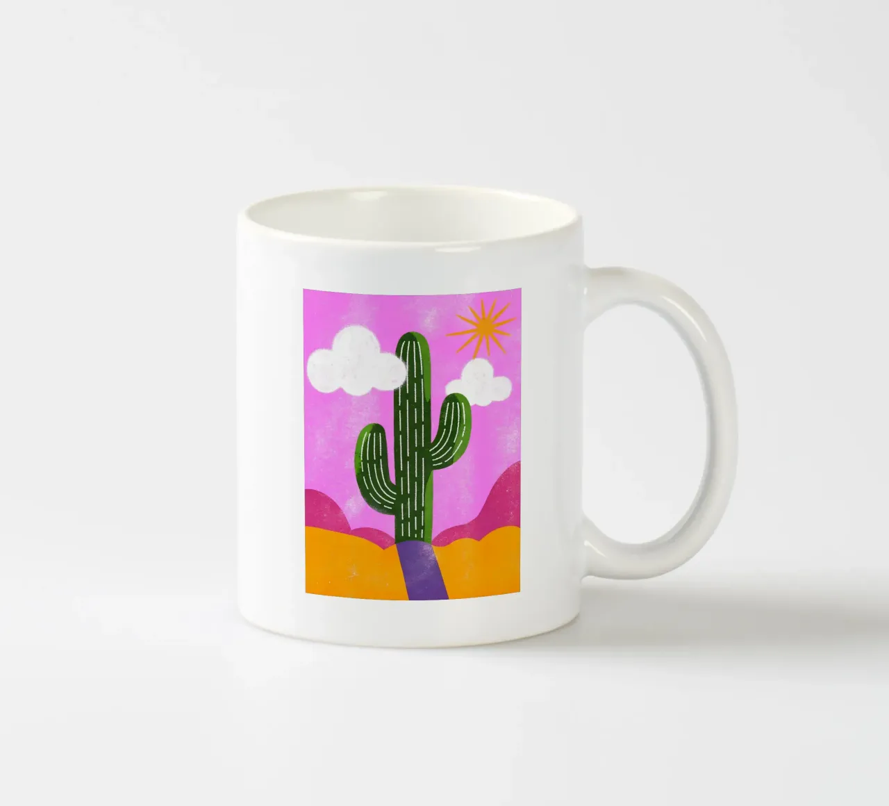 Cactus e sole Retro Pop tazza in ceramica da THE LATEST SHOP