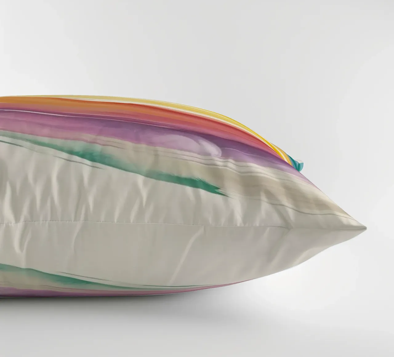 Onde colorate astratte ad acquerello dai toni caldi cuscino da DesignDoodle