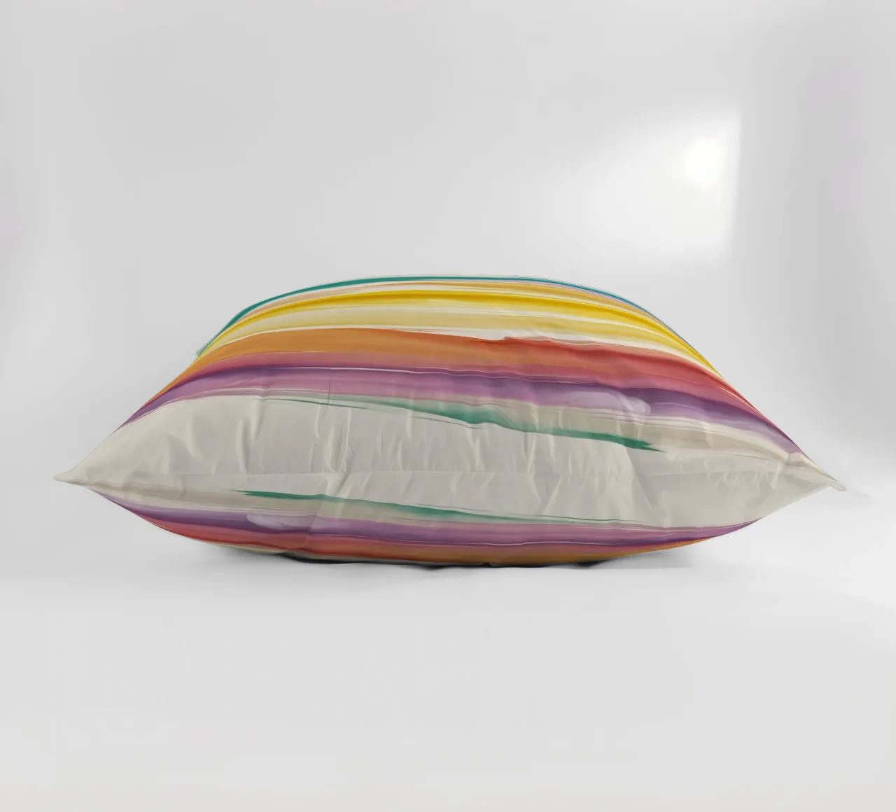 Onde colorate astratte ad acquerello dai toni caldi cuscino da DesignDoodle