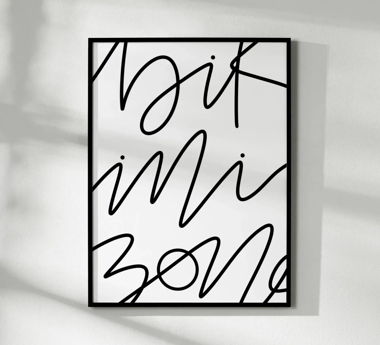 Bikinizone Poster Typografie Statement Schwarz Weiß Poster poster con telaio in plastica da LIMITED EDITION LETTERS