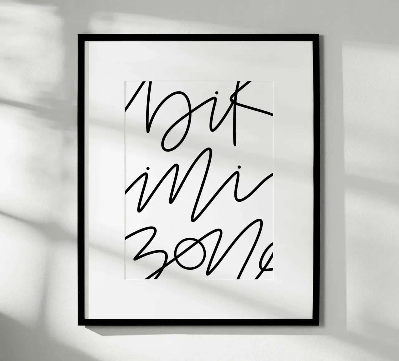 Bikinizone Poster Typografie Statement Schwarz Weiß Poster poster con telaio in plastica da LIMITED EDITION LETTERS