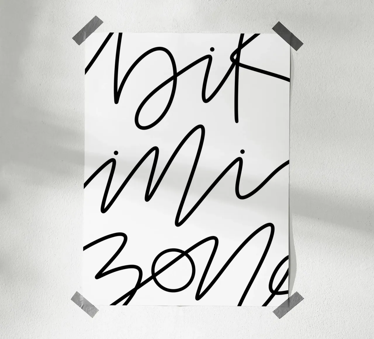Bikinizone Poster Typografie Statement Schwarz Weiß Poster poster con telaio in plastica da LIMITED EDITION LETTERS