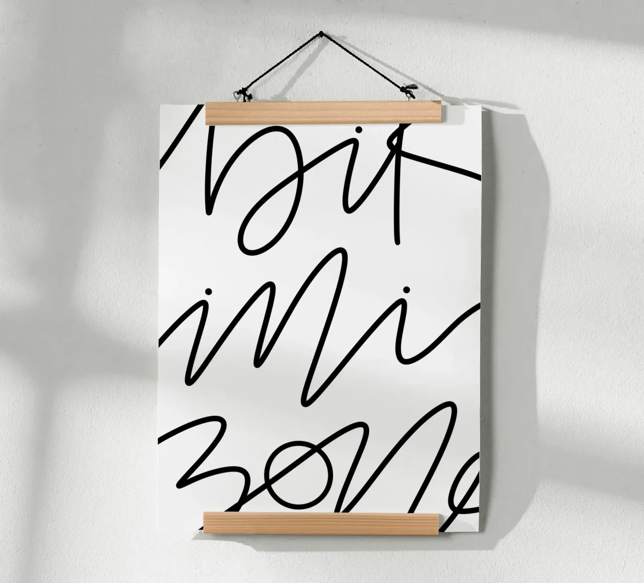 Bikinizone Poster Typografie Statement Schwarz Weiß Poster poster con telaio in plastica da LIMITED EDITION LETTERS