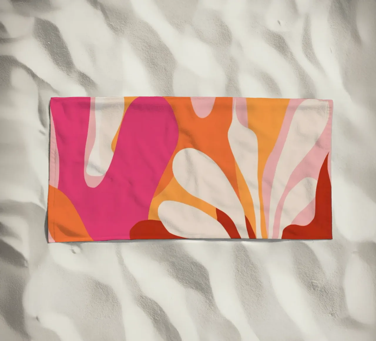 Pink and Orange Abstract telo mare da Gypsy Galleria