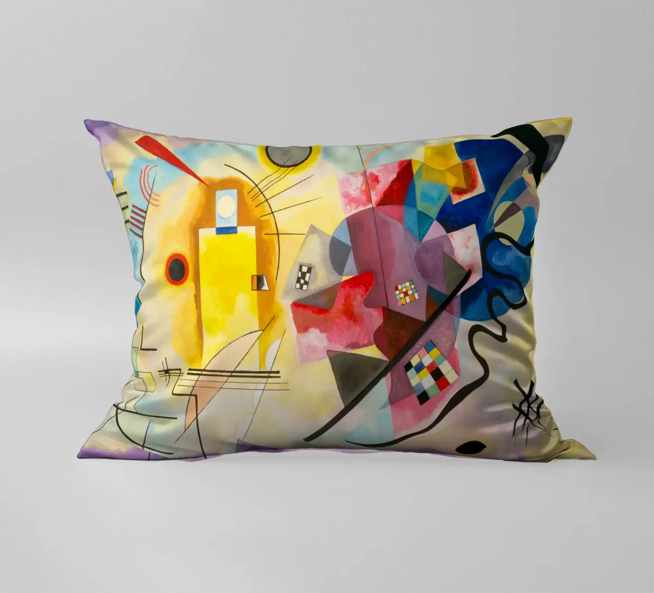 Le jaune-rouge-bleu de Wassily Kandinsky coussin de Venus Art