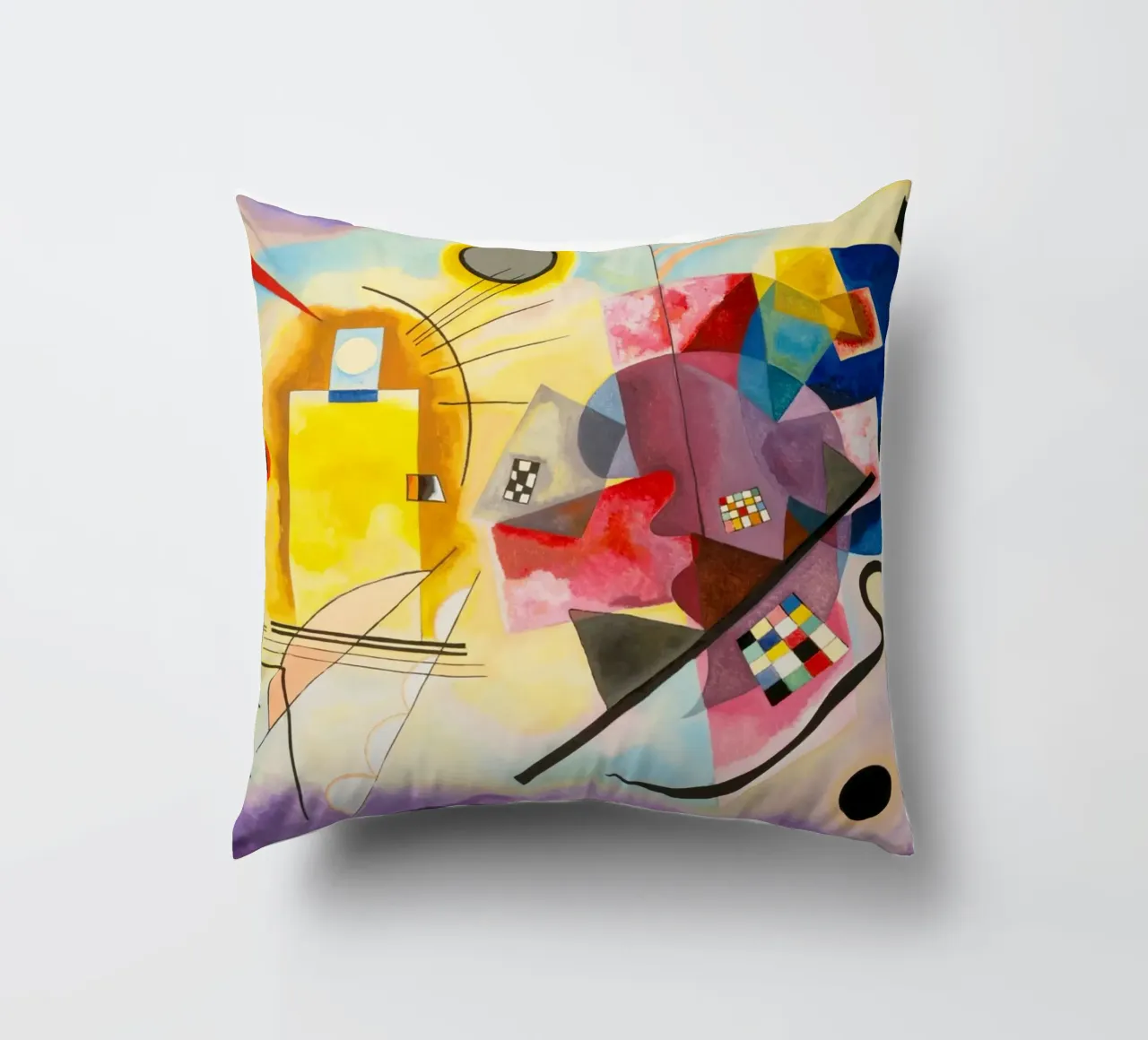 Le jaune-rouge-bleu de Wassily Kandinsky coussin de Venus Art