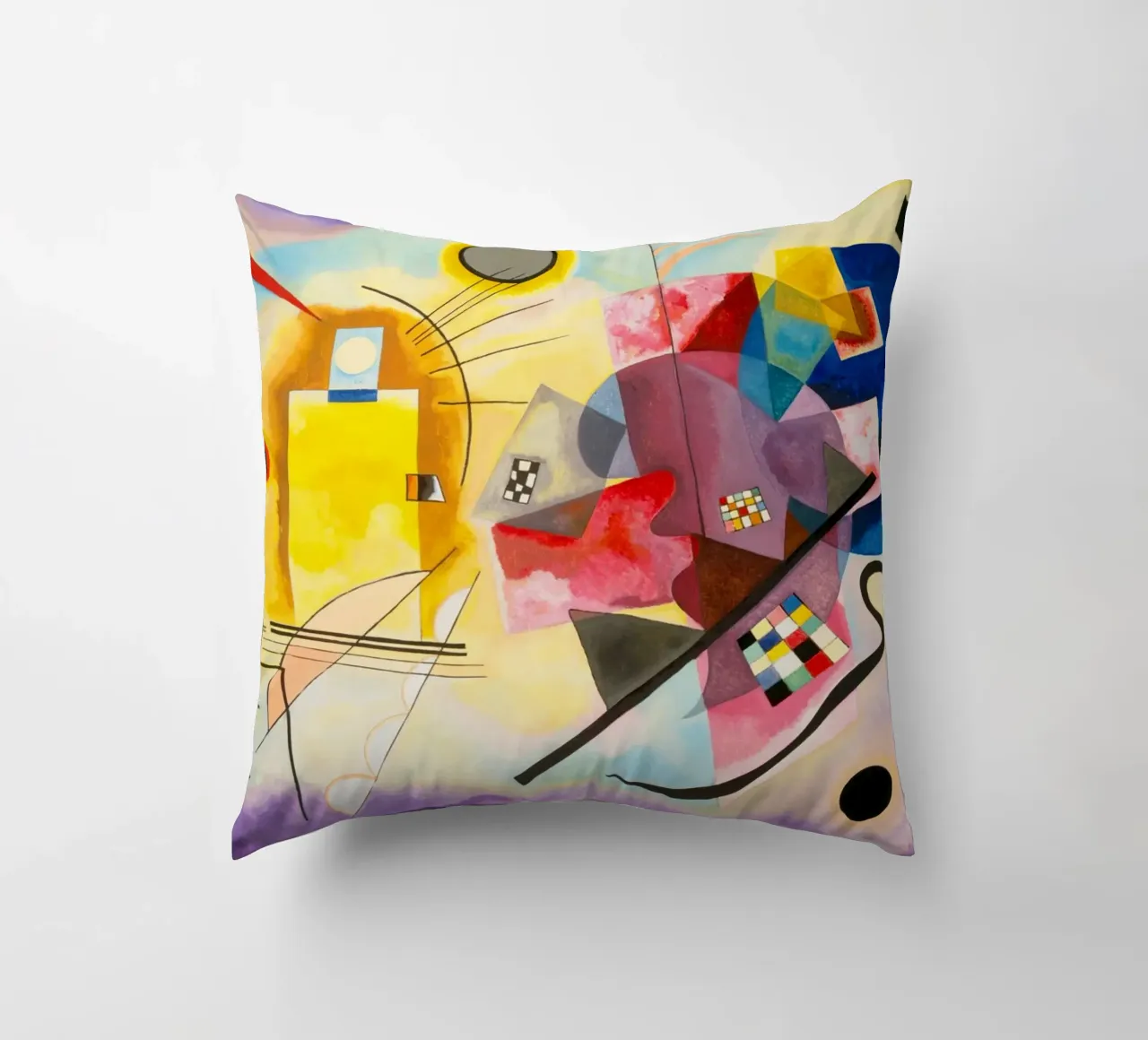 Le jaune-rouge-bleu de Wassily Kandinsky coussin de Venus Art