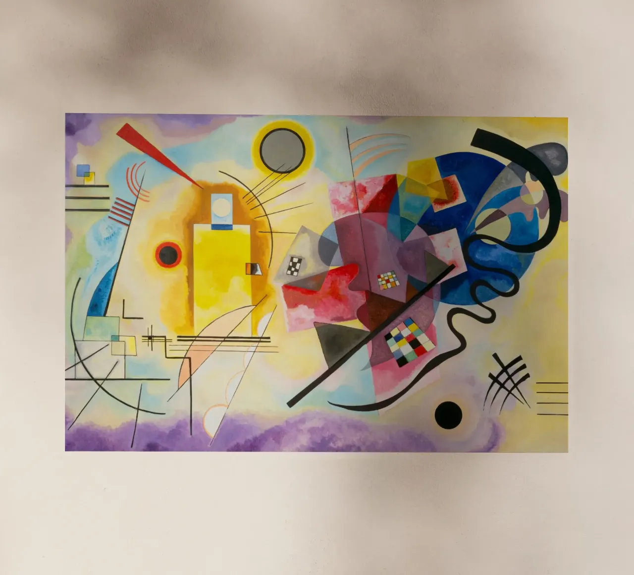 Il giallo-rosso-blu di Wassily Kandinsky pellicola backlit da Venus Art