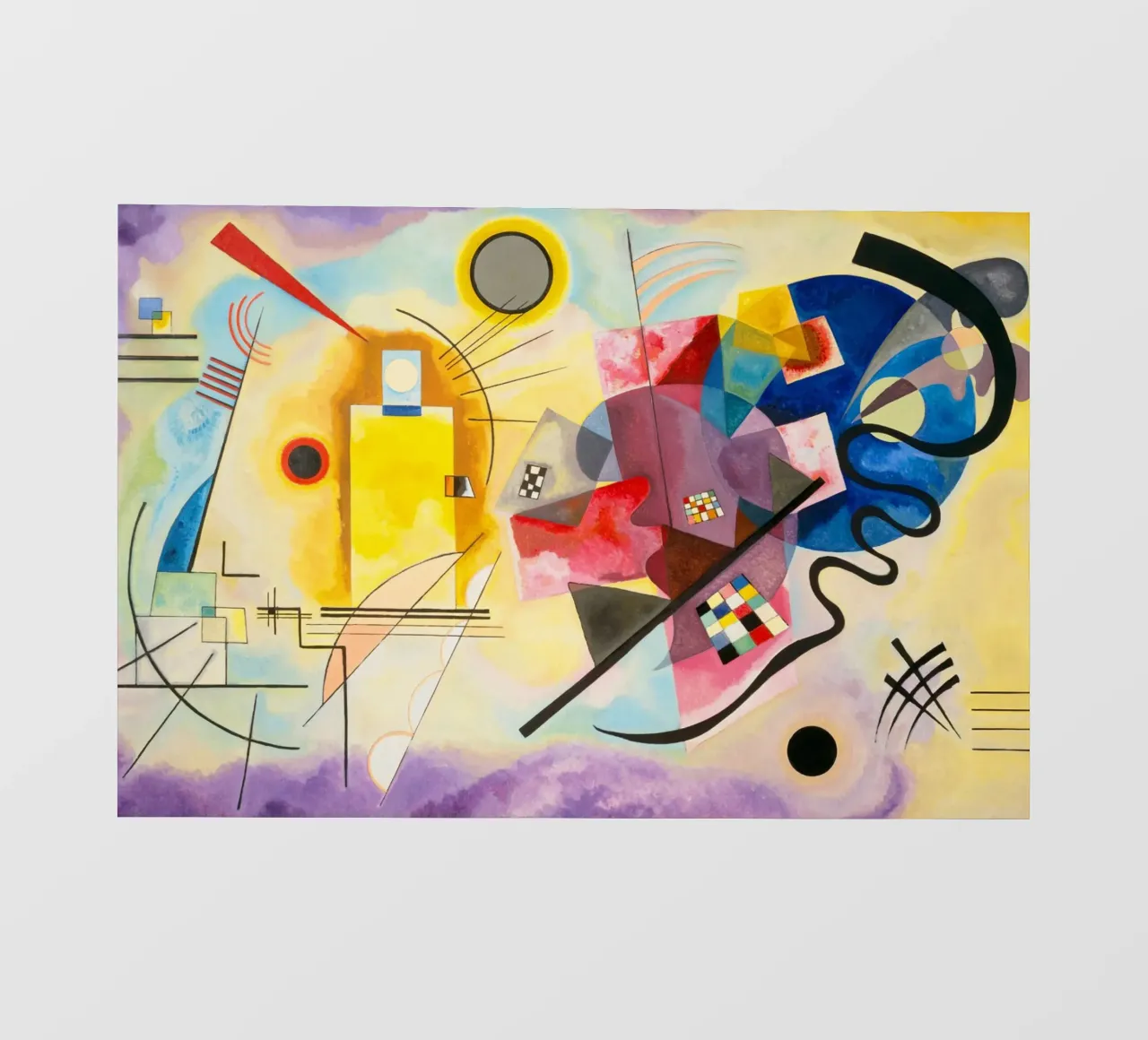 Il giallo-rosso-blu di Wassily Kandinsky pellicola backlit da Venus Art