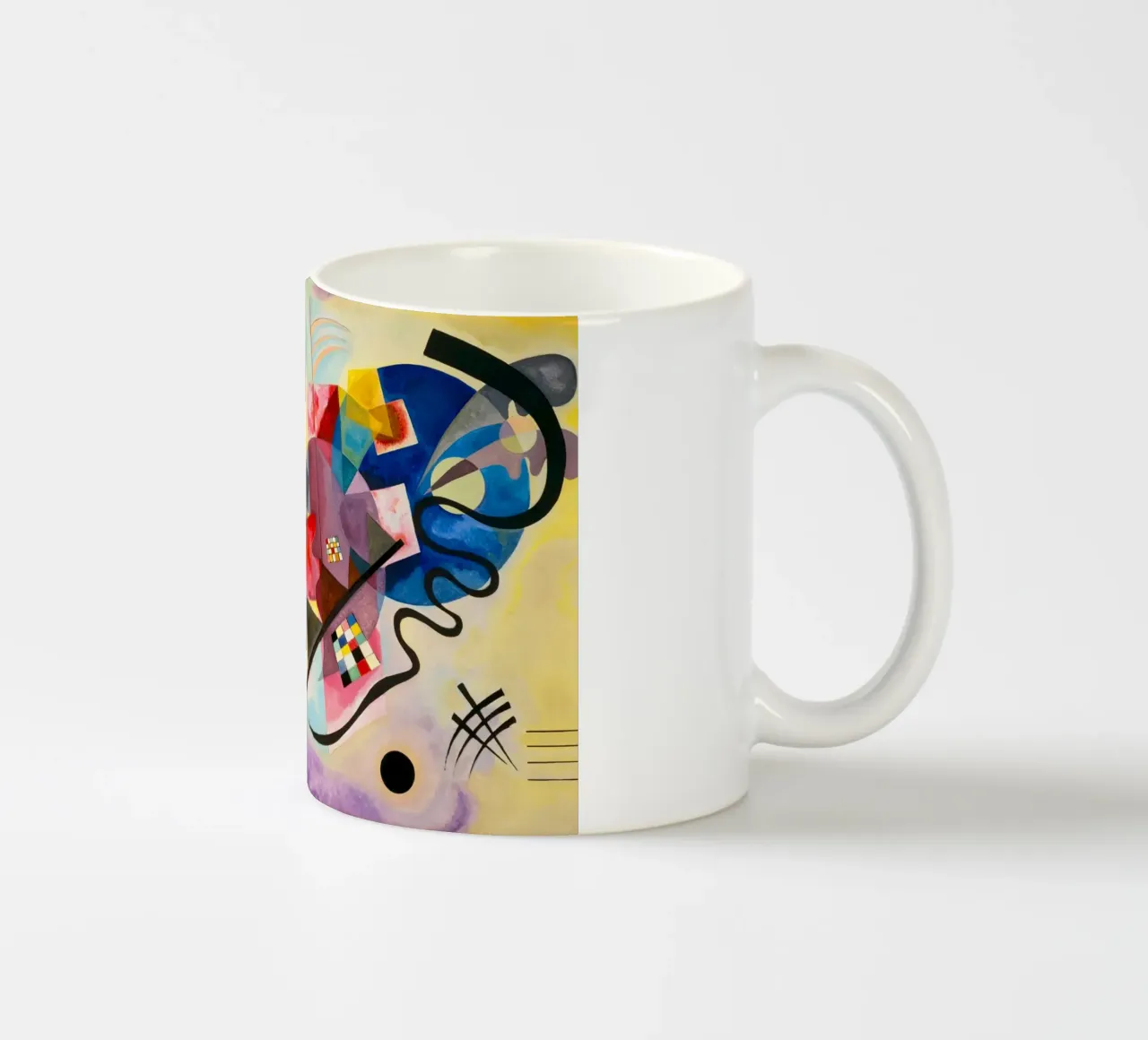 Geel-Rood-Blauw van Wassily Kandinsky keramische mok van Venus Art