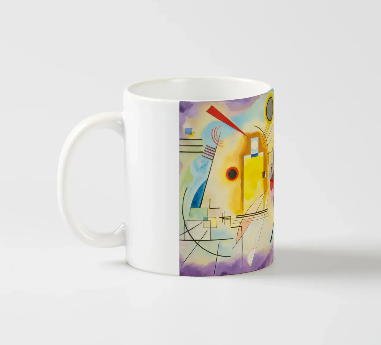 Geel-Rood-Blauw van Wassily Kandinsky keramische mok van Venus Art
