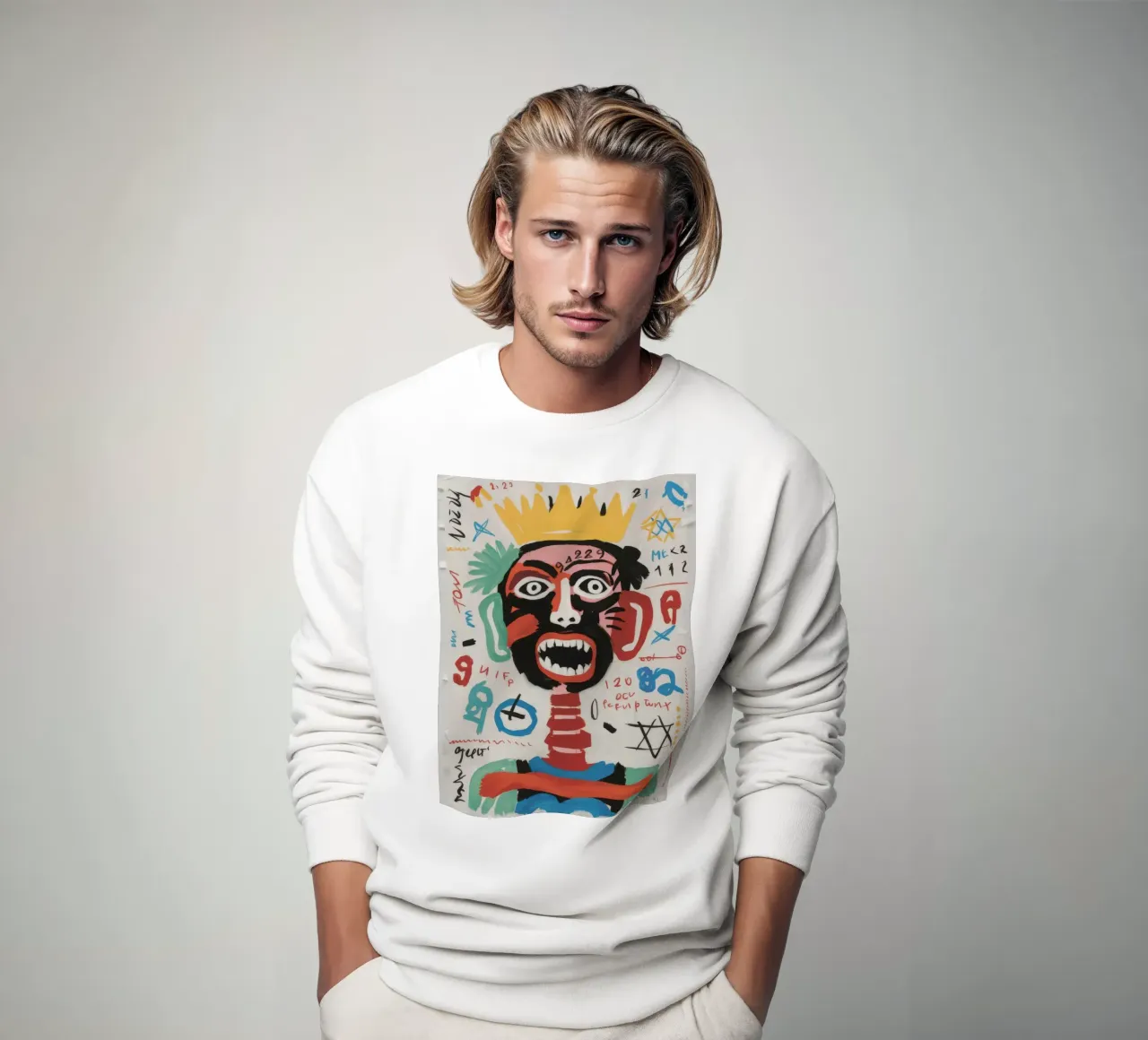 Symbolisch abstracte compositie sweatshirt van Muse Fragments