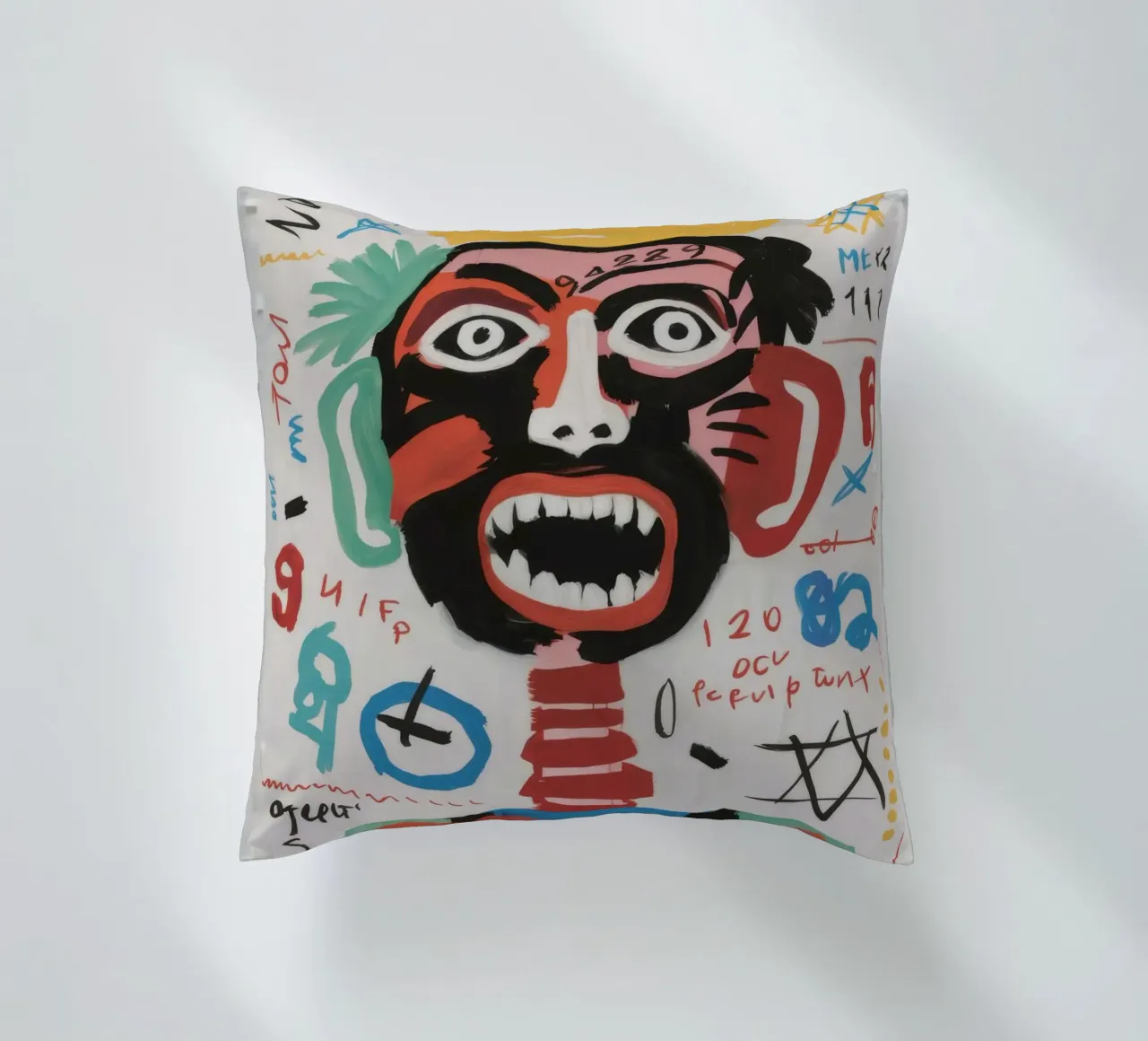Symbolic Abstract Composition decorative cushion by Muse Fragments