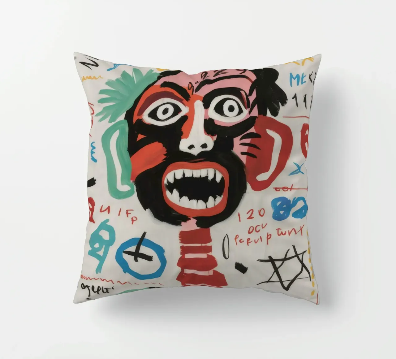 Symbolic Abstract Composition decorative cushion by Muse Fragments