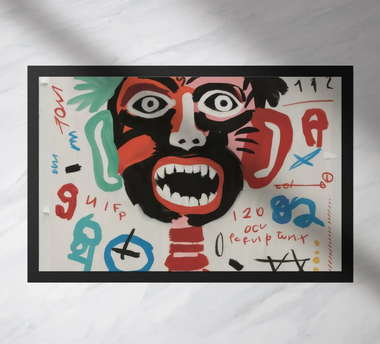 Symbolic Abstract Composition doormat by Muse Fragments