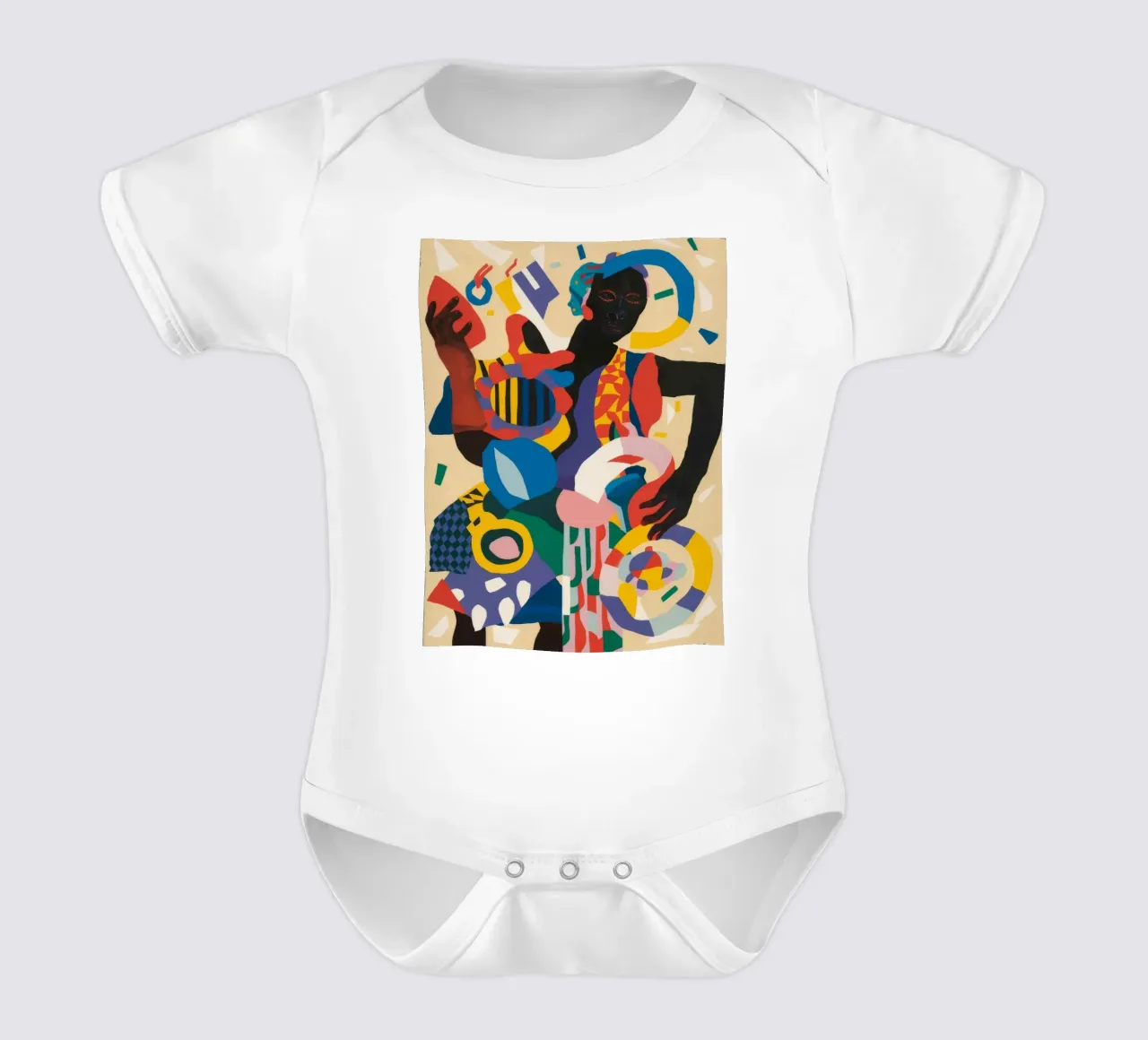 Dynamic Cultural Expression short-sleeve baby romper by Muse Fragments