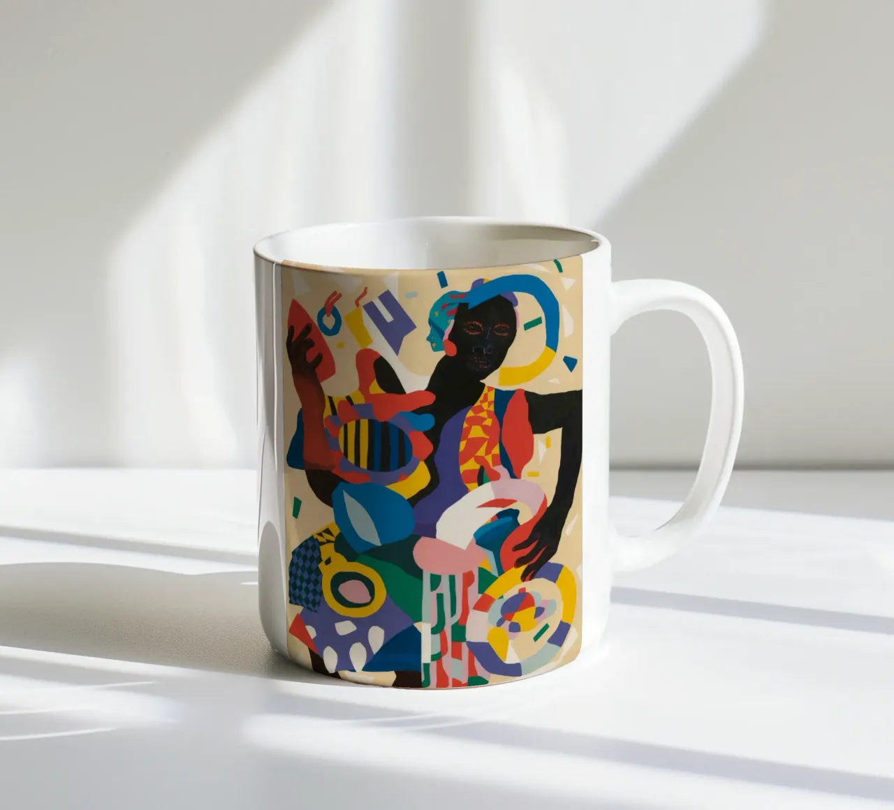 Dynamic Cultural Expression ceramic mug by Muse Fragments
