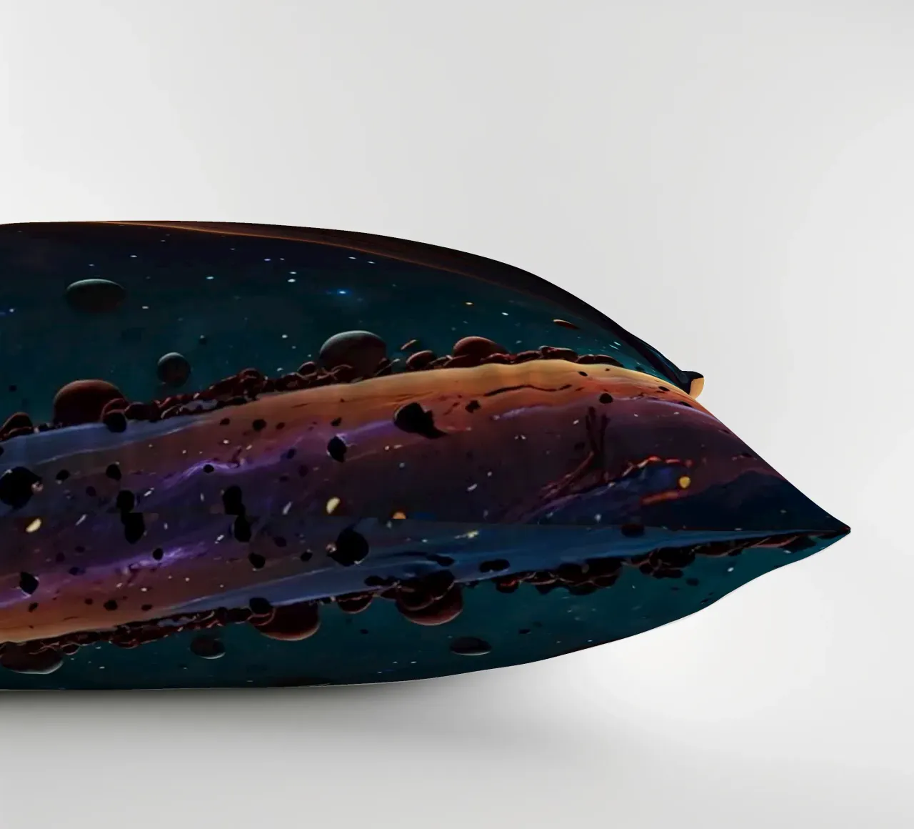 A mesmerizing view of a vibrant galaxy filled with stars decorative cushion by DesignDoodle
