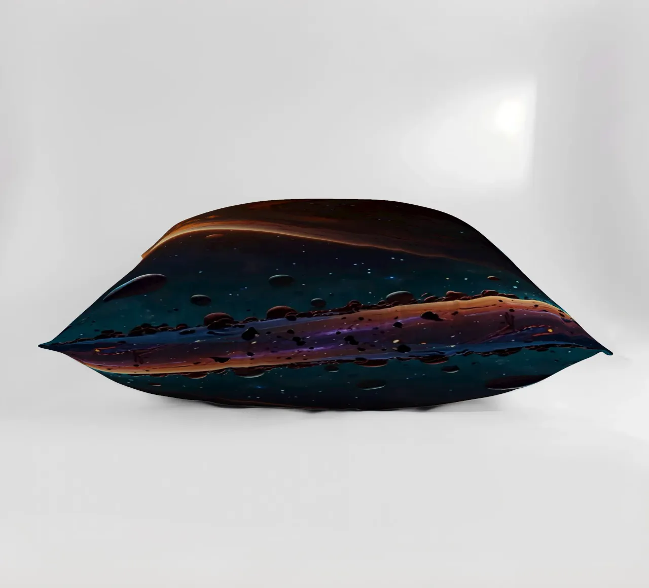 A mesmerizing view of a vibrant galaxy filled with stars decorative cushion by DesignDoodle