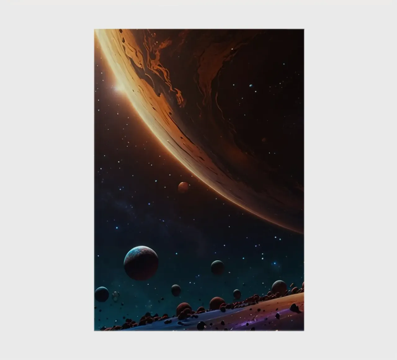 A mesmerizing view of a vibrant galaxy filled with stars notebook by DesignDoodle
