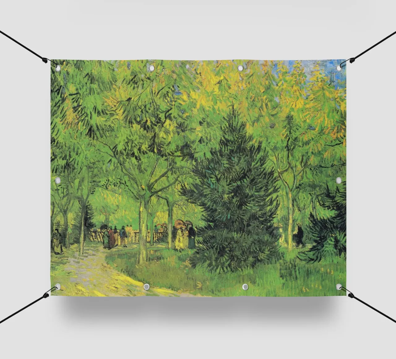 Il sentiero di Vincent van Gogh nel parco di Arles con i camminatori telo in pvc da Van Gogh Prints