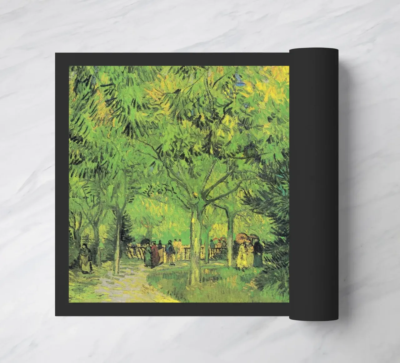 Il sentiero di Vincent van Gogh nel parco di Arles con i camminatori zerbino da Van Gogh Prints