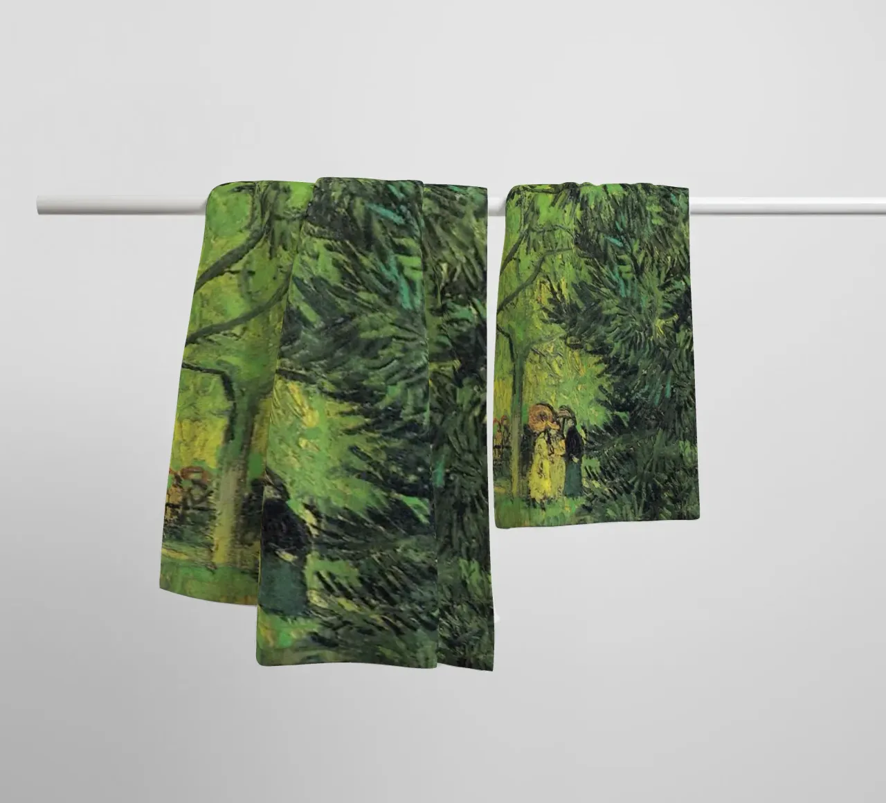 Il sentiero di Vincent van Gogh nel parco di Arles con i camminatori asciugamano da bagno da Van Gogh Prints