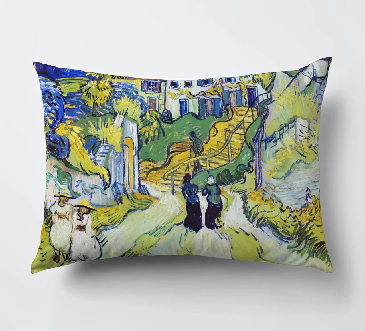La scala di Auvers di Vincent van Gogh (1890) cuscino da Van Gogh Prints