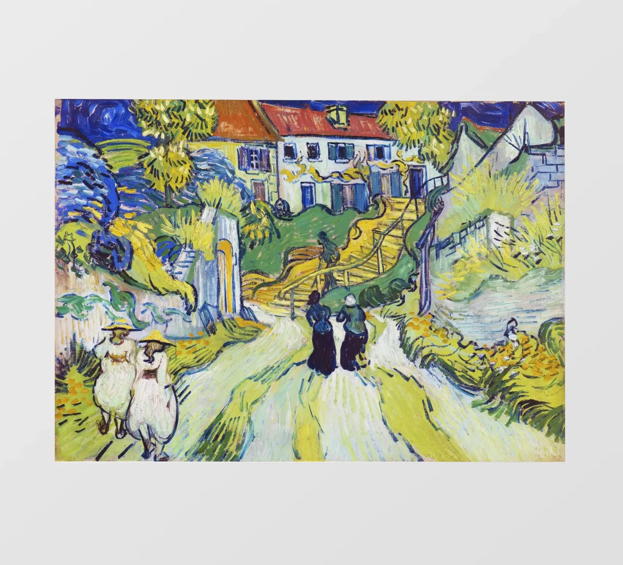 La scala di Auvers di Vincent van Gogh (1890) telo in pvc da Van Gogh Prints