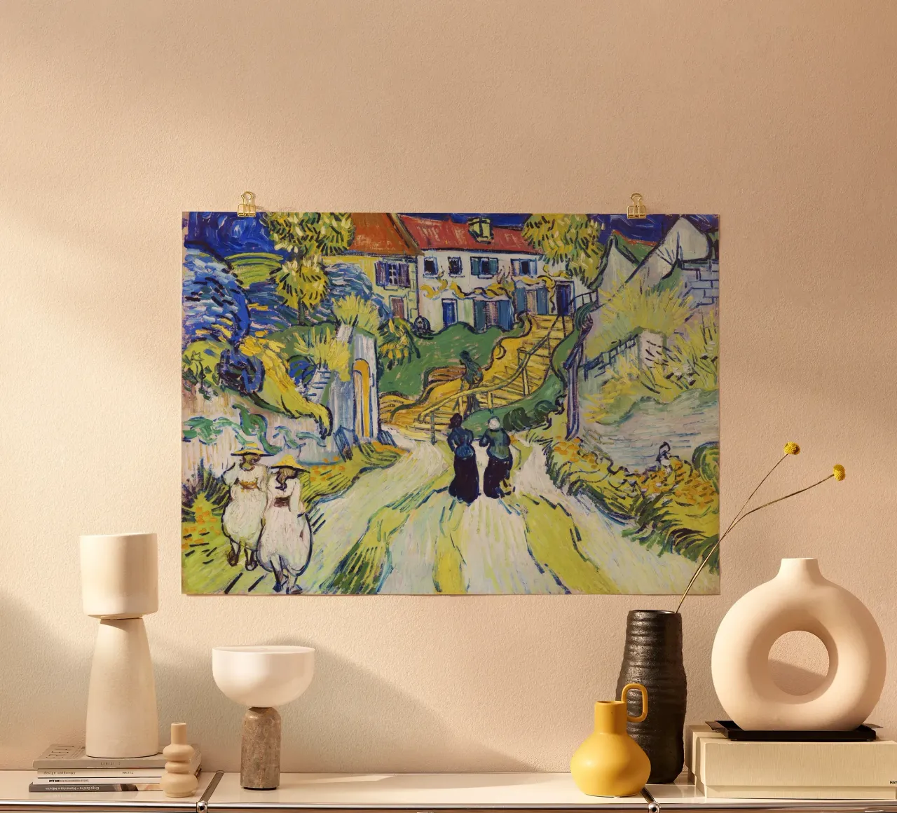 La scala di Auvers di Vincent van Gogh (1890) carta hahnemühle da Van Gogh Prints